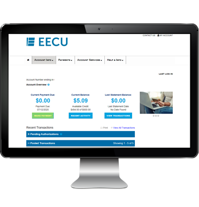 Making a credit card payment EECU